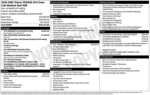 2026 GMC Sierra 2500 AT4