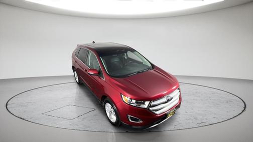 Red 2017 Ford Edge SEL