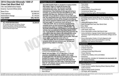 White 2016 Chevrolet Silverado 1500 LT