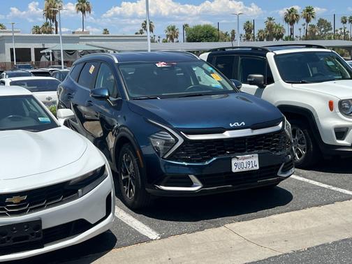 Blue 2025 Kia Sportage Hybrid EX