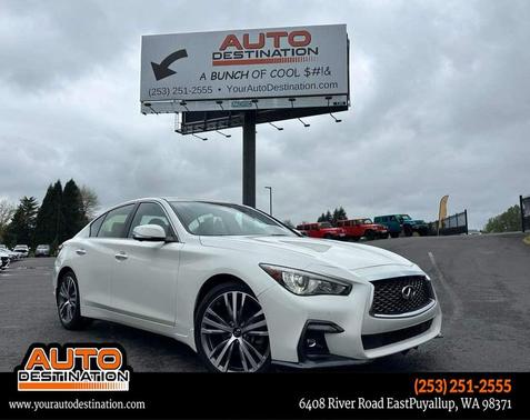 Majestic White 2021 INFINITI Q50 3.0t SENSORY