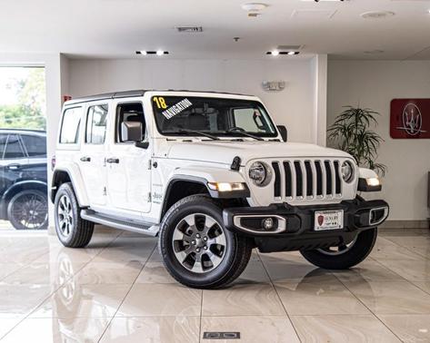 Bright White Clearcoat 2018 Jeep Wrangler Unlimited Sahara