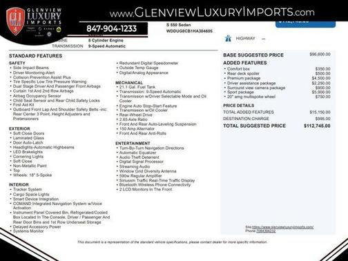 2017 Mercedes-Benz S-Class S 550