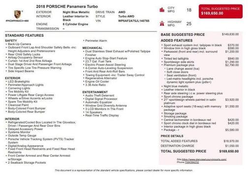 2018 Porsche Panamera Turbo