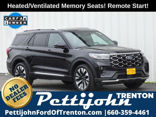 Black Metallic 2025 Ford Explorer Platinum