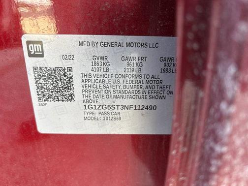 2022 Chevrolet Malibu FWD RS