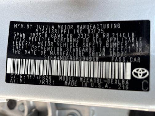 2025 Toyota Corolla LE