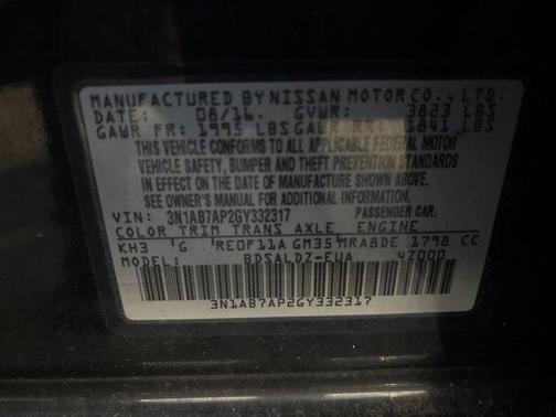 2016 Nissan Sentra SV