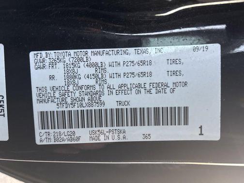 2020 Toyota Tundra SR5