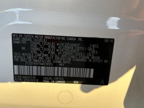 2010 Toyota RAV4 Base