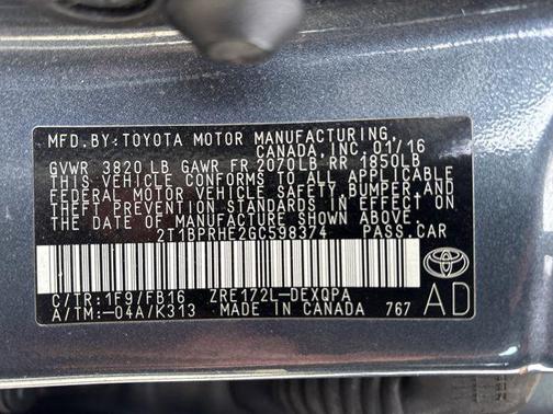 2016 Toyota Corolla ECO