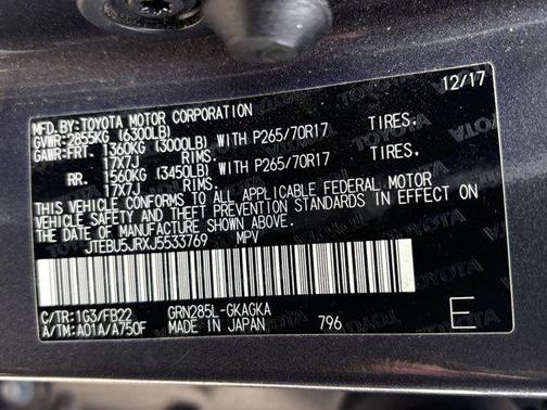 2018 Toyota 4Runner Limited