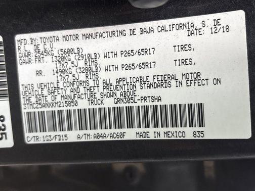 2019 Toyota Tacoma TRD Sport