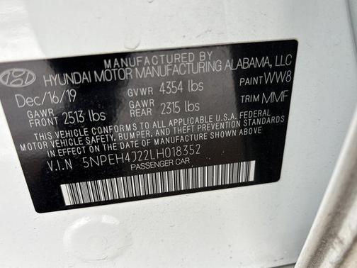 2020 Hyundai SONATA Limited