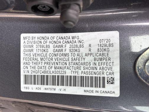 2020 Honda Civic Sport