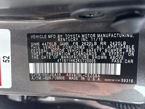 2019 Toyota Camry SE