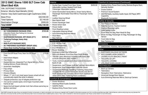 2012 GMC Sierra 1500 SLT