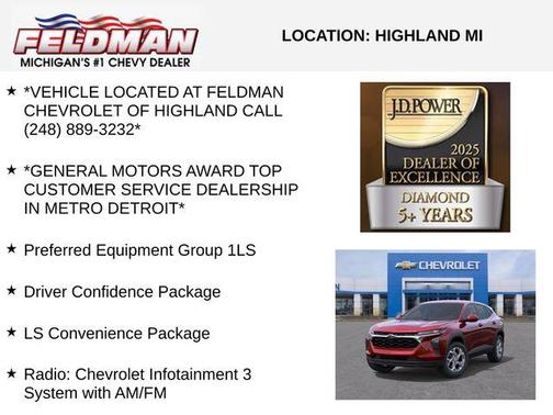 Red 2026 Chevrolet Trax LS