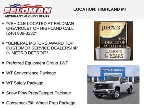 Summit White 2026 Chevrolet Silverado 2500 WT