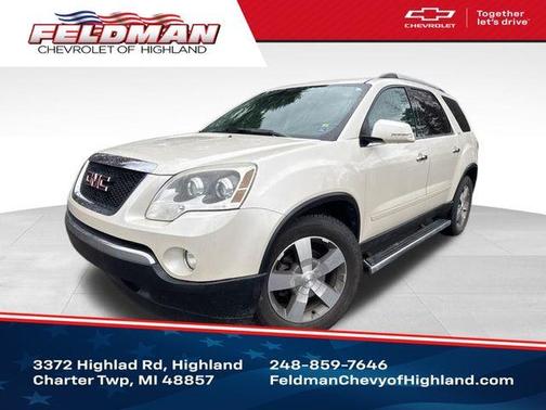 White Diamond Clearcoat 2012 GMC Acadia SLT-1