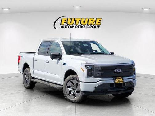 Space White Metallic 2025 Ford F-150 Lightning Flash