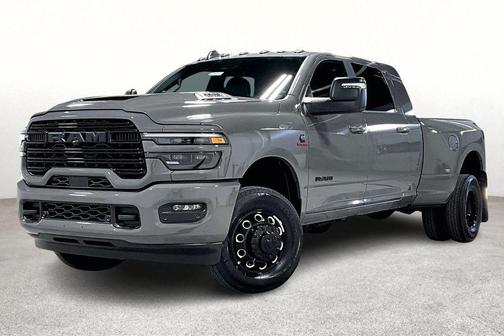 Ceramic Gray Clearcoat 2026 RAM 3500 Laramie Mega Cab 4x4 6'4' Box