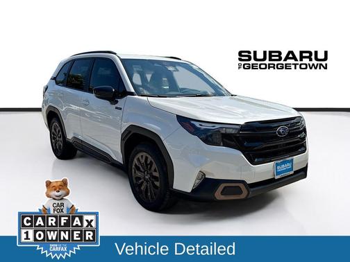 Crystal White Pearl 2025 Subaru Forester Hybrid Sport