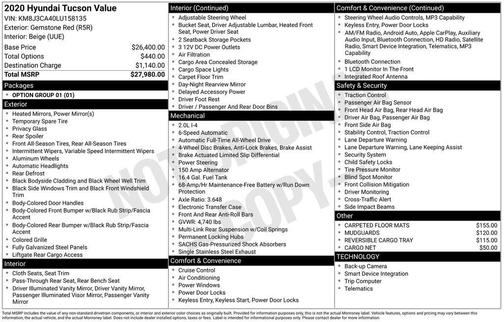 Gemstone Red 2020 Hyundai TUCSON Value