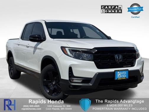 Platinum White Pearl 2025 Honda Ridgeline Black