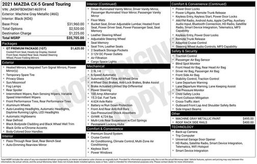 Machine Gray Metallic 2021 Mazda CX-5 Grand Touring