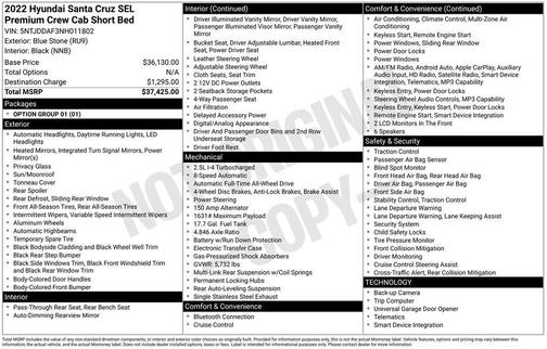 2022 Hyundai SANTA CRUZ SEL Premium