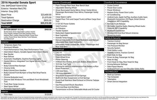2016 Hyundai SONATA Sport