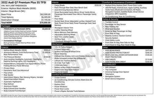 2022 Audi Q7 55 Premium Plus