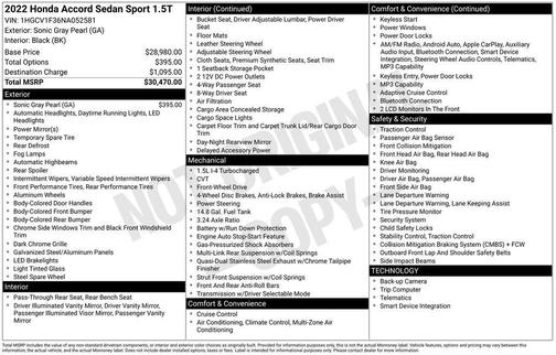 2022 Honda Accord Sport 1.5T