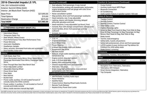 2016 Chevrolet Impala LS