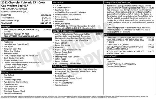 2022 Chevrolet Colorado Z71