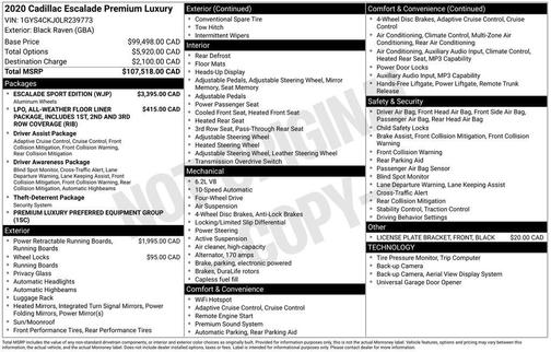 2020 Cadillac Escalade Premium Luxury