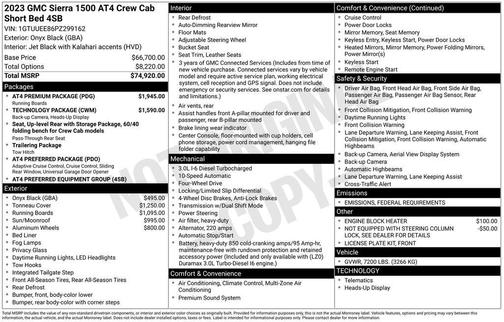 2023 GMC Sierra 1500 AT4