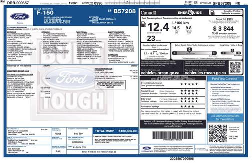 Agate Black Metallic 2025 Ford F-150 King Ranch
