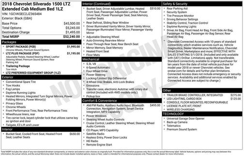 2018 Chevrolet Silverado 1500 LTZ