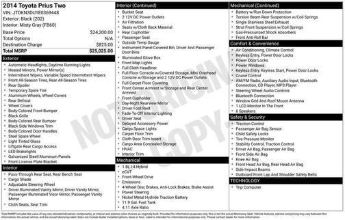 2014 Toyota Prius Two