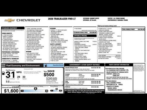 2026 Chevrolet Trailblazer LT