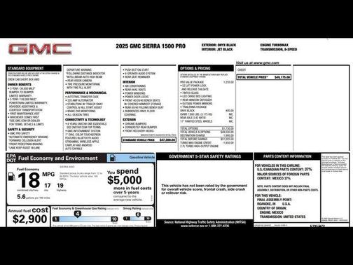 2025 GMC Sierra 1500 Pro