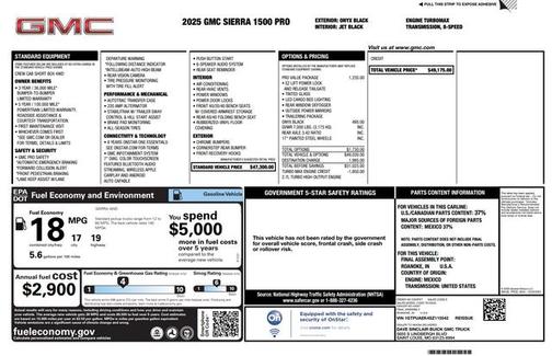 2025 GMC Sierra 1500 Pro