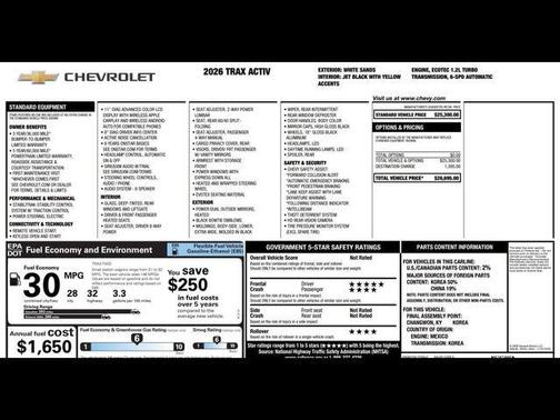 2026 Chevrolet Trax FWD ACTIV