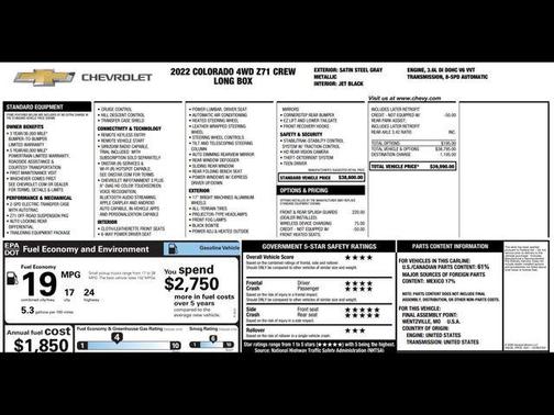 2022 Chevrolet Colorado Z71