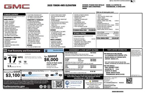 2025 GMC Yukon 4WD Elevation