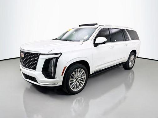 Crystal White Tricoat 2025 Cadillac Escalade ESV Premium Luxury