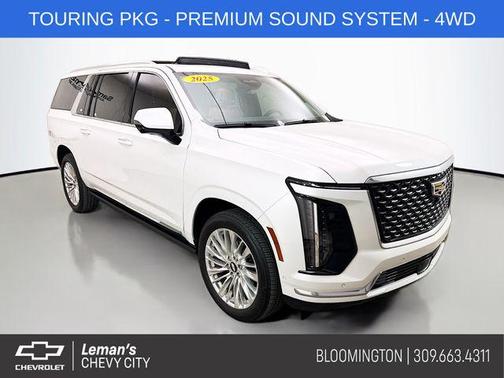 Crystal White Tricoat 2025 Cadillac Escalade ESV Premium Luxury