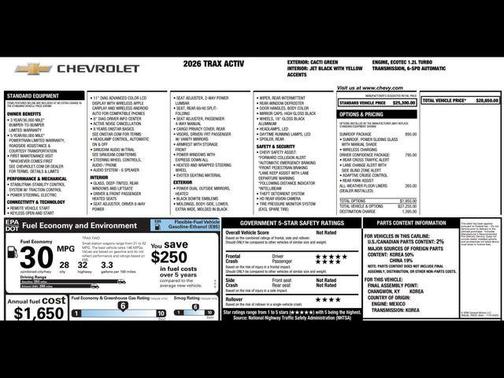 2026 Chevrolet Trax FWD ACTIV